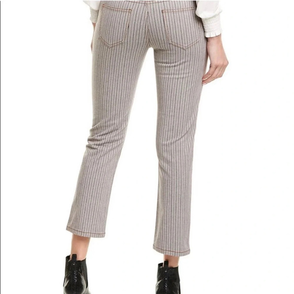 Joie Laurelle Topstitch Striped Button Fly Pants Junction Size 28 High Waisted - Picture 2 of 15